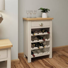 Toulouse Grey Painted Oak Wine Cabinet - White Tree Furniture